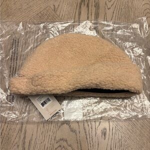 Brixton Red Quilted Hat with Black Trim and Tan Lining